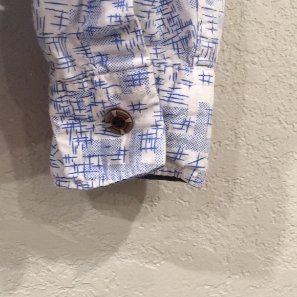 Polo by SH Fashion Boys Sz 10/12 Geometric Button Up Shirt Preppy - Picture 3 of 10
